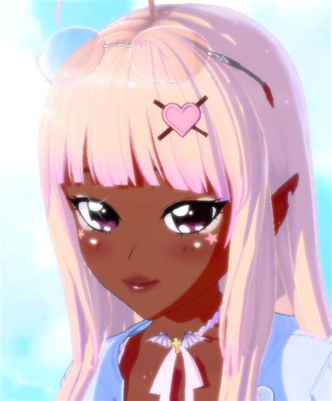 Aesthetic Icons 1 Dark Skinned Anime Icons In 2021 Kawaii