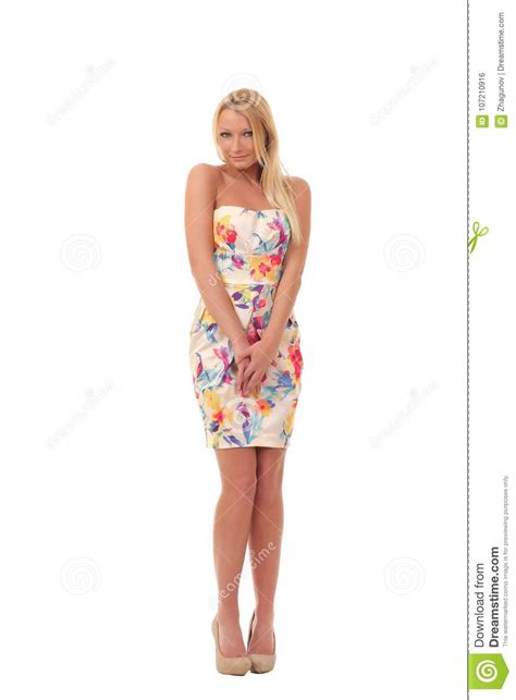 Beautiful Woman In Dress Stock Photo Image Of Colorful 107210916