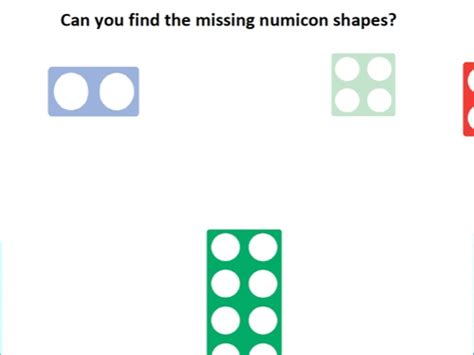 Find The Missing Number Shape 1 10 Teaching Resources