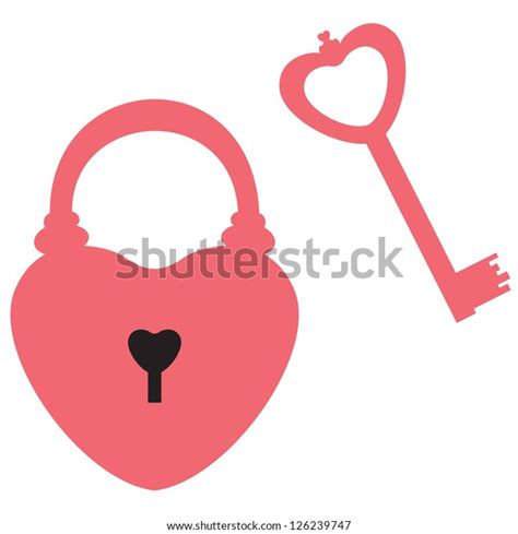 Heartshaped Lock Key Stock Vector Royalty Free 126239747 Shutterstock