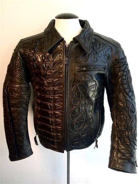 Logan Riese Crocodile Jacket By Loganriese Best Leather Jackets
