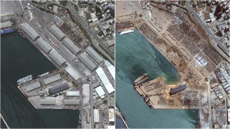 Beirut Explosion Before And After Satellite Images Show Extent Of