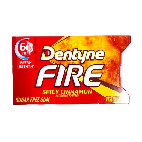 Dentyne Fire Spicy Cinnamon Sugar Free Gum 16 Pieces