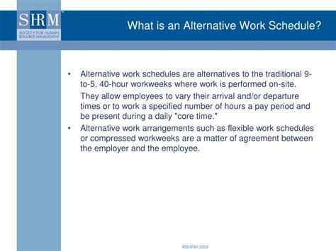 Ppt Alternative Work Schedules Training For Supervisors Powerpoint