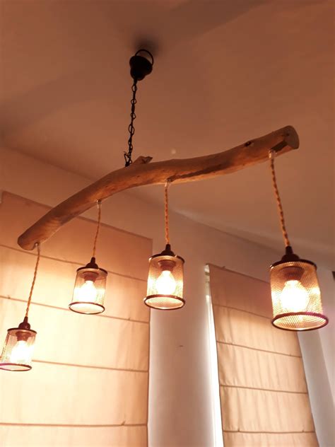 Driftwood Chandelierceiling Hanging Lightdriftwood Lamp