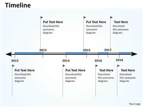 Linear Timeline And Roadmap For Business 0114 Templates Powerpoint