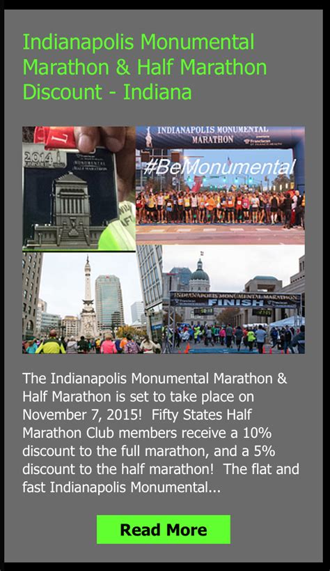 Indianapolis Monumental Marathon And Indianapolis Monumental Half