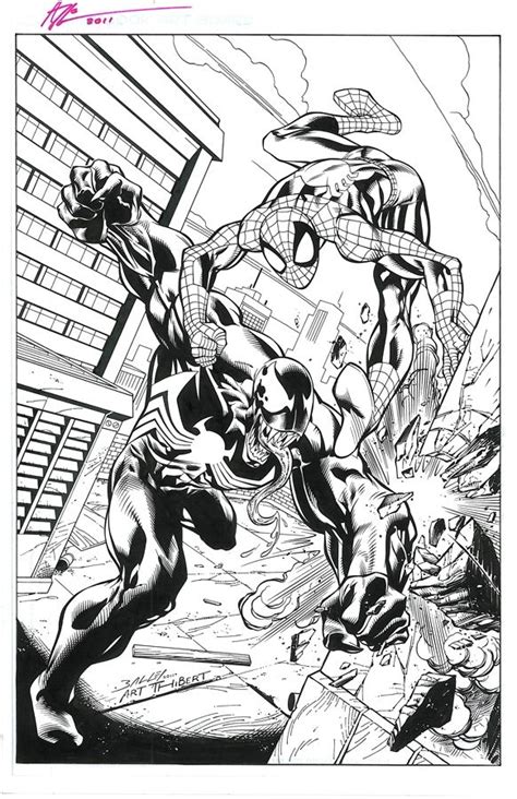 Spiderman Vs Venom By Marc Bagley Mark Bagley Spiderman Comic