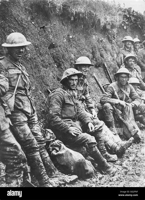 First World War 1916 English Soldiers In The Trenches On The Somme