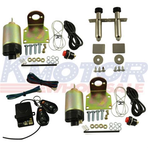 shaved door handle kit 2 doors popper solenoid street rat hot rod car truck 85lb 686494007529 ebay