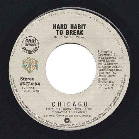 Chicago Hard Habit To Break 1984 Vinyl Discogs