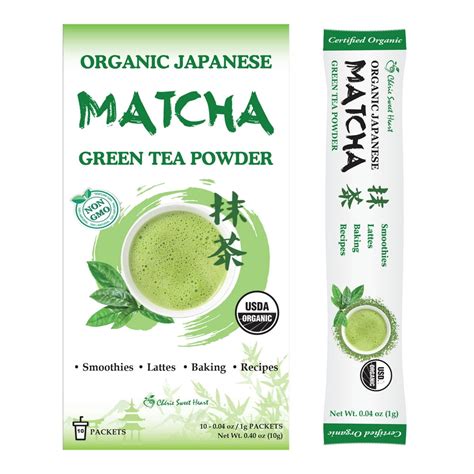 Cherie Sweet Heart Organic Matcha Powdered Tea 10 Ct