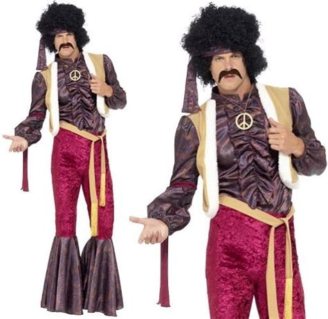 Mens 70s 1970s 70 S Psychedelic Rocker Fancy Dress Costume Hendrix By Smiffys Ebay