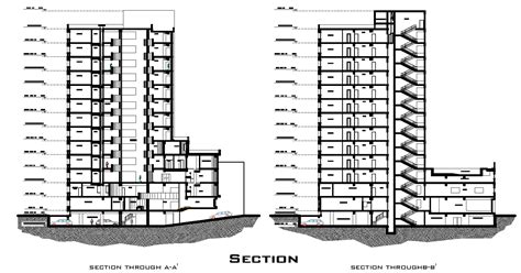 Sections Of Hotel Elevation Plan Detail Dwg File Cadbull