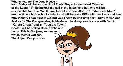 Luan Discussed New April Fools Episode And Others By