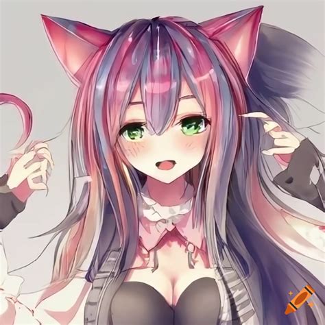 manga anime girl cute cat girl neko on craiyon