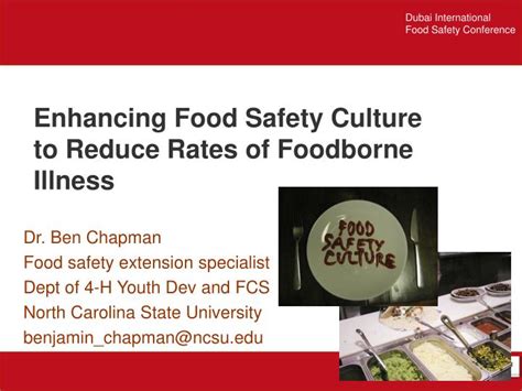 Far from all cultures and animals settled down safely in the new place because of the difference in climate, the. PPT - Enhancing Food Safety Culture to Reduce Rates of ...