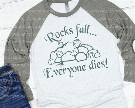 Rocks Fall Everyone Dies Svg Dungeons And Dragons Svg Dnd Etsy