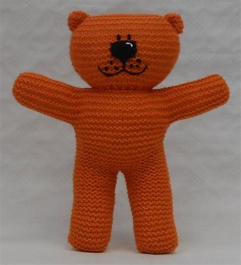 Spice Colour Teddy Bear Knitting Kit With Easy To Follow Illustrated