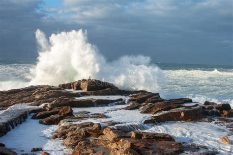 Waves Crashing Against The Rocks Stock Image Image Of Blue Rock