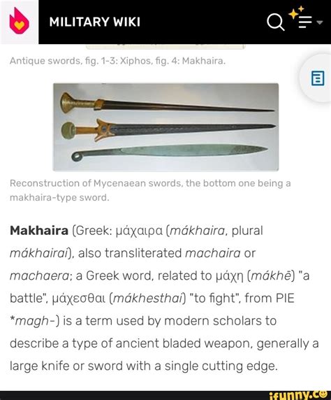 Military Wiki Antique Swords Fig 1 3 Xiphos Fig 4 Makhaira
