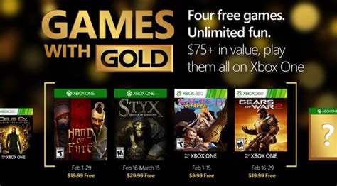 Xbox Live Games With Gold Lineup For February Ubergizmo