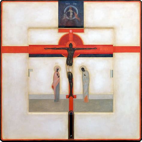 Crucifixion Contemporary Icon By Greta Leśko Of Poland Religious