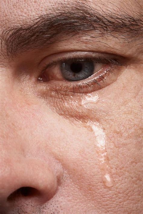 Crying Man With Tears In Eye Closeup Sponsored Man Crying