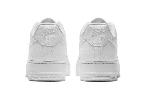 Nike Air Force 1 Low All White Pebbled Leather Hypebeast