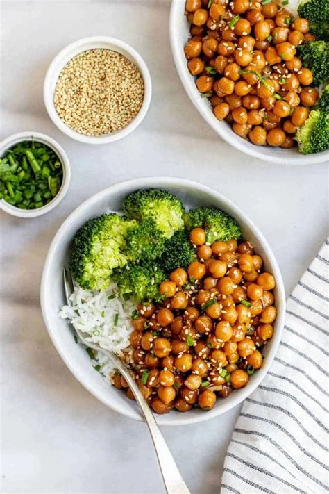 Vegan Sticky Sesame Chickpeas Eat With Clarity