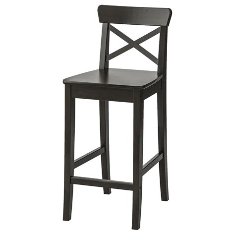 Counter tops, on average, stand 36 above floor level. INGOLF Bar stool with backrest, brown-black - IKEA
