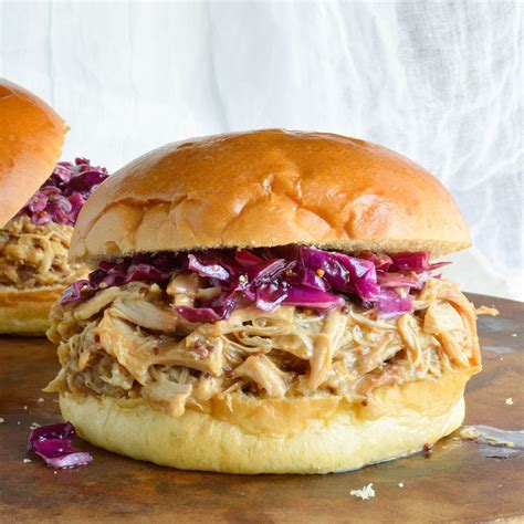 Honey Mustard Shredded Chicken Sandwich Recipe