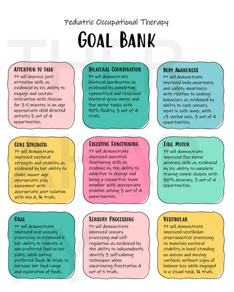 Goal bank Ocupational Therapy, Therapy Tools, Music Therapy, Speech