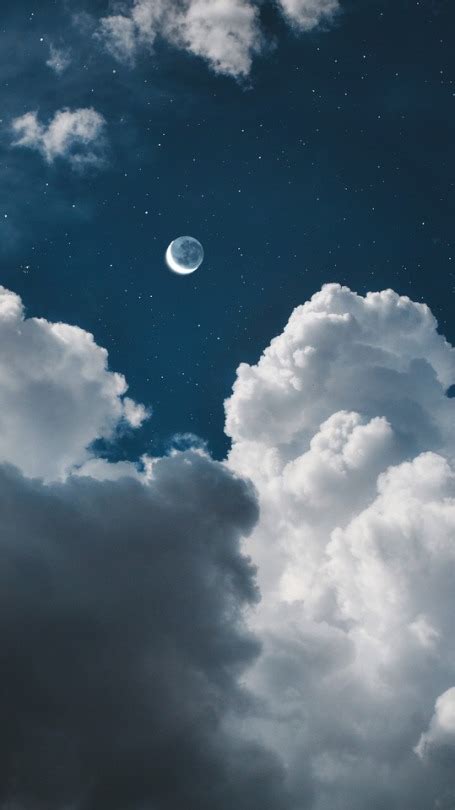 Aesthetic Wallpaper Night Sky Moon Background Largest
