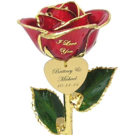 Personalized I Love You Rose 11in Love Is A Rose