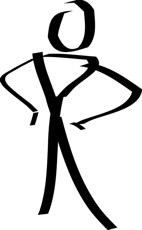 Confident Stick Man Free Image Download