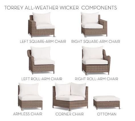 Build Your Own Torrey All Weather Wicker Square Arm