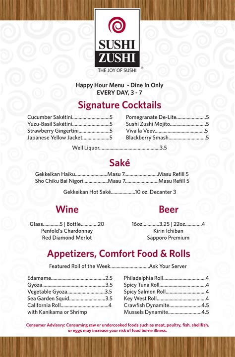 Our New Happy Hour Menu Pricing For San Antonio And Austin Happy
