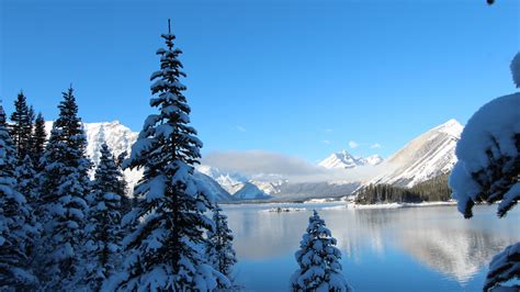 Winter Snow Lake Mountain Hd Nature 4k Wallpapers Images