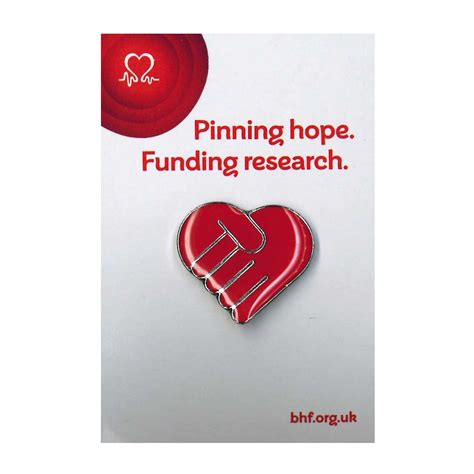 Holding Hands Red Pin Badge Pin Badges Ts British Heart Foundation
