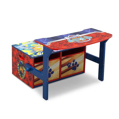 New Delta Children Paw Patrol Convertible Bench Desk Toy Storage