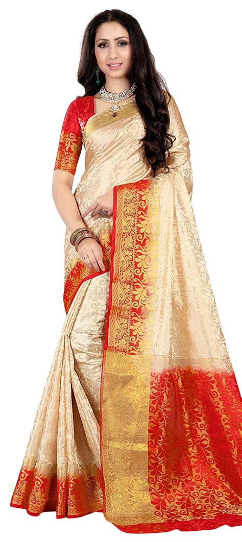 1540469 Traditional Gold Color Kanjeevaram Silk Silk Fabric Saree