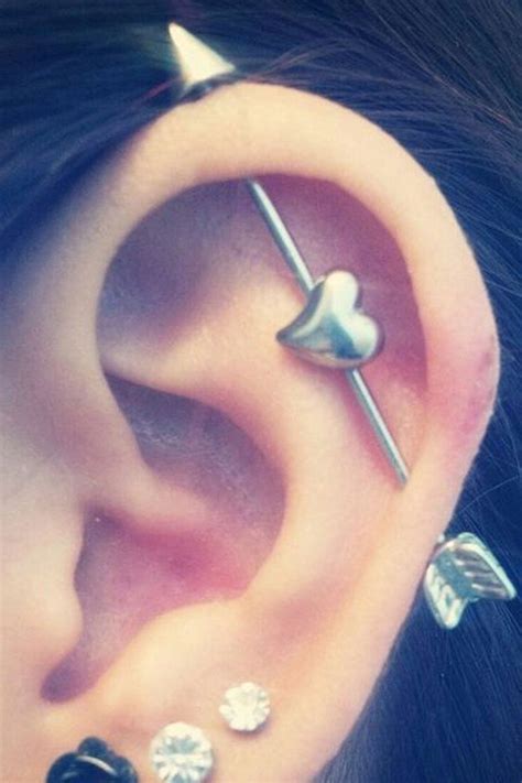 1755 banks road pompano beach , fl 33063 tel: Qupid Heart Arrow Industrial Barbell Piercing | Cool ear ...