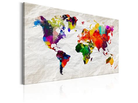 Obraz World Map Rainbow Madness S Obrazycz