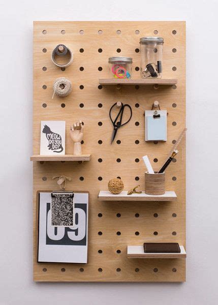 Diy Idea Make Your Own Wooden Pegboard Storage Panel Plywood