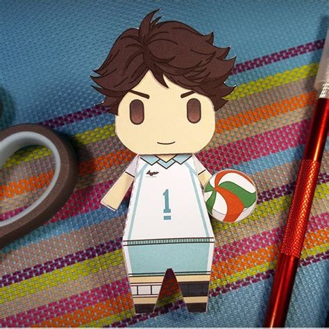 Haikyuu Volleyball King Papercraft Anime Chibi Model For Display