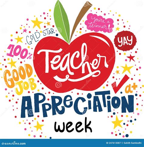 Teacher Appreciation Week Holiday Concept Template For Background