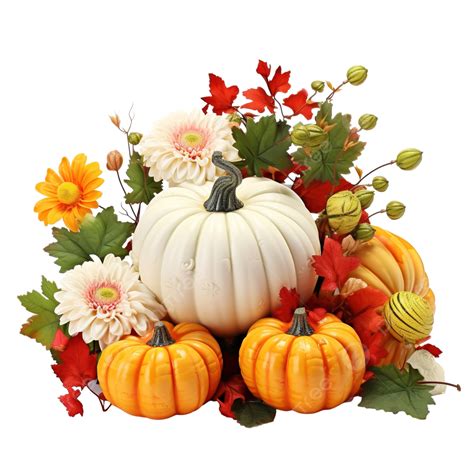 Flowers And Pumpkins Decoration For Thanksgiving Flower Arrangement