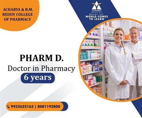 Pharm D Doctor In Pharmacy Course Admission