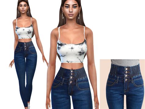 The Sims Resource High Waisted Jeans